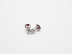 10K White Gold Garnet stud and Pendant