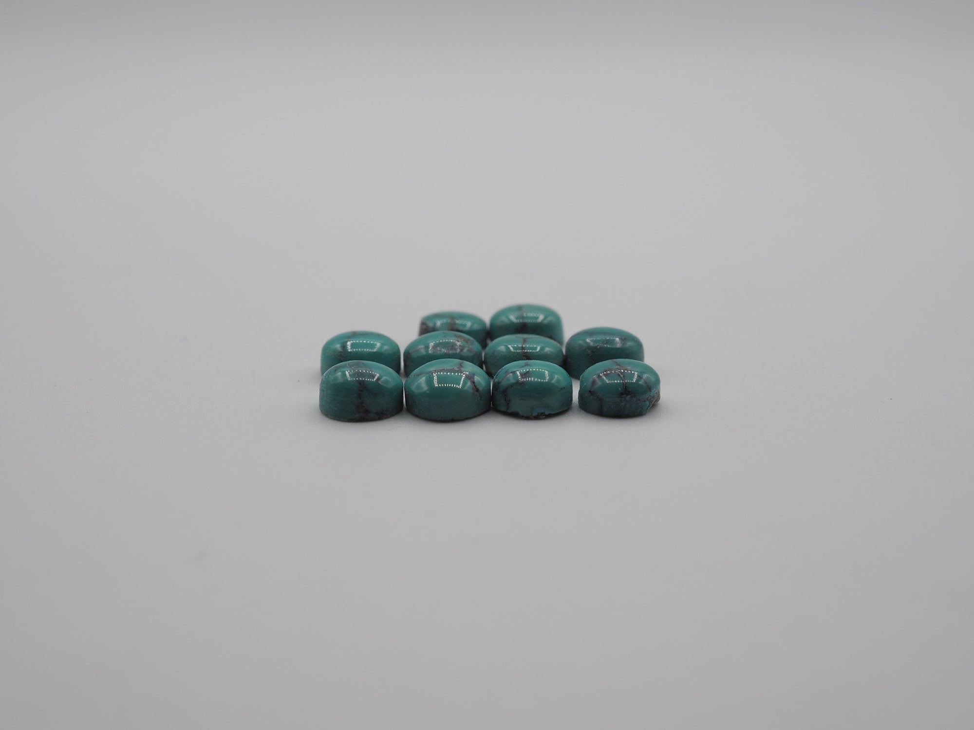 Natural Blue  Turquoise Cabs 6mm Approximately 7.5 Carat