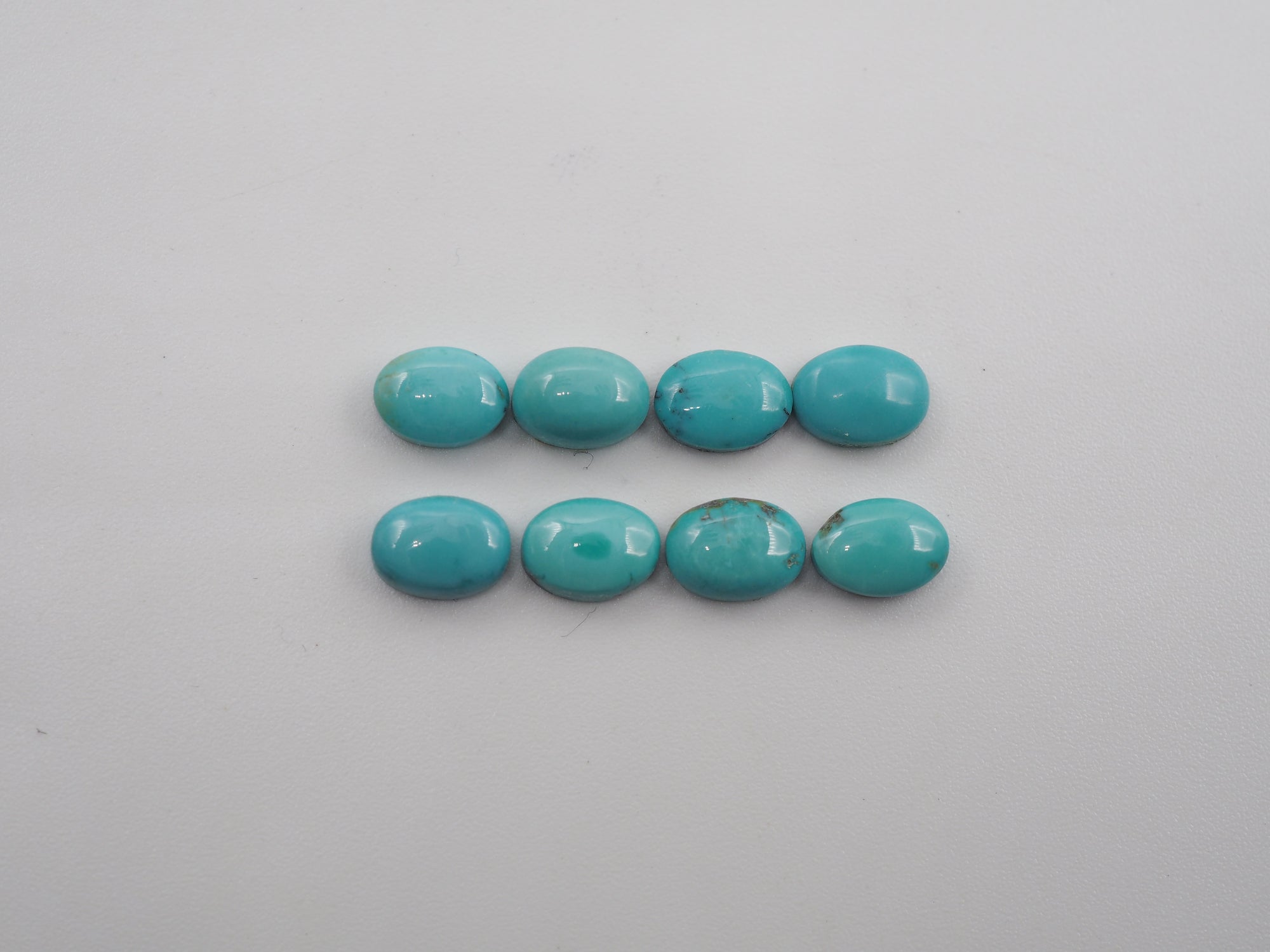 Natural Blue  Turquoise Cabs 7X5mm Approximately 6.2 Carat (GTG-NBT-09)