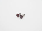 10K White Gold Garnet stud and Pendant