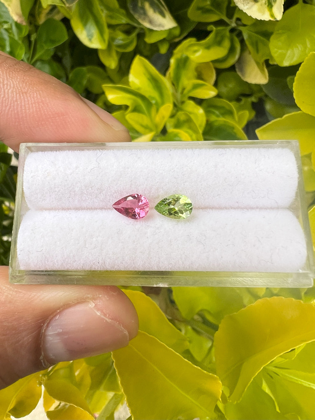 Natural Tourmaline Faceted  6.1 x 4.2 x 2.9mm , Approximately 0.80 Carat, 2 pcs