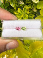 Natural Tourmaline Faceted  6.1 x 4.2 x 2.9mm , Approximately 0.80 Carat, 2 pcs