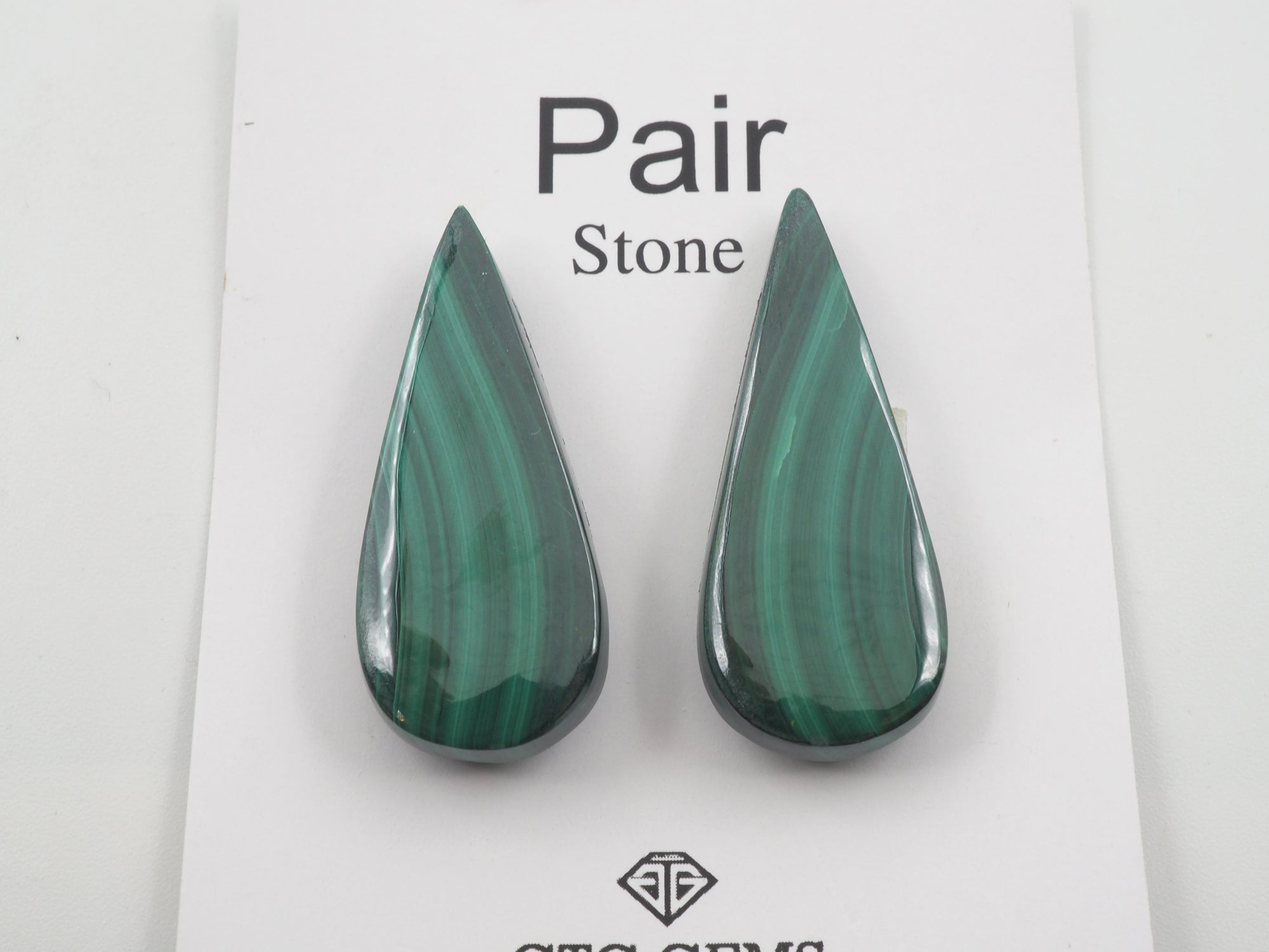 Natural Malachite 33x13mm Cabs Approximately 45.50 Carat