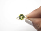 18K Yellow Gold Peridot with Diamond Ring ( BR 1659)