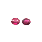 Ruby Oval Shape 4.5 x 3.8 x 2.4 mm & 4.6x 3.8 x 2.4 mm Matching Pair Approximately 0.78 Carat