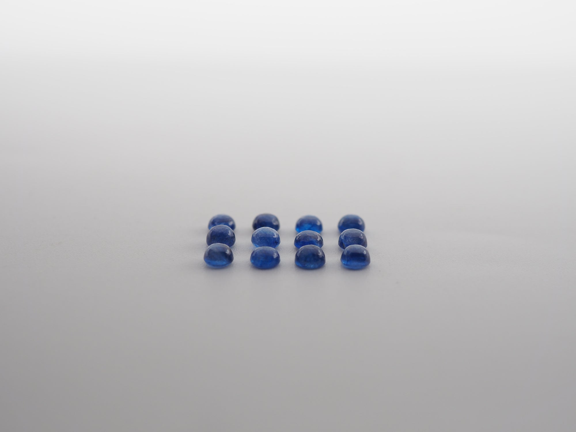 Blue Sapphire  Cabochon  Round Shape 3 mm 12 pieces, Approximately 2.50 Carat  (GTG-BSC-9)