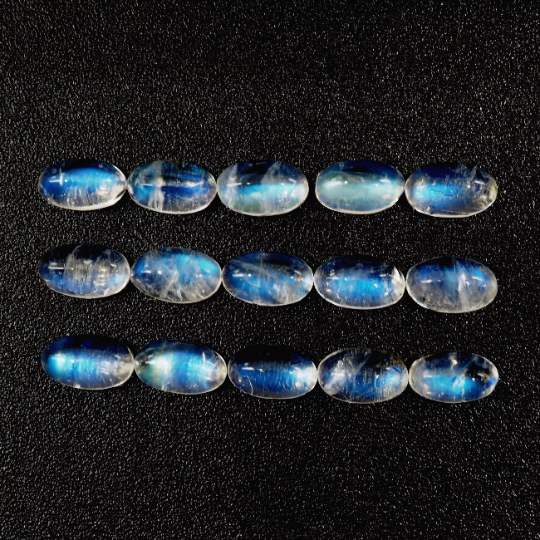 Rainbow Moonstone Cabs Oval  5 x 3 mm Approximately 4.80 Carat