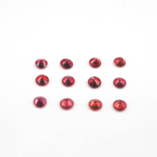 Orange Sapphire Round 2 mm  Approximately 0.62 Carat