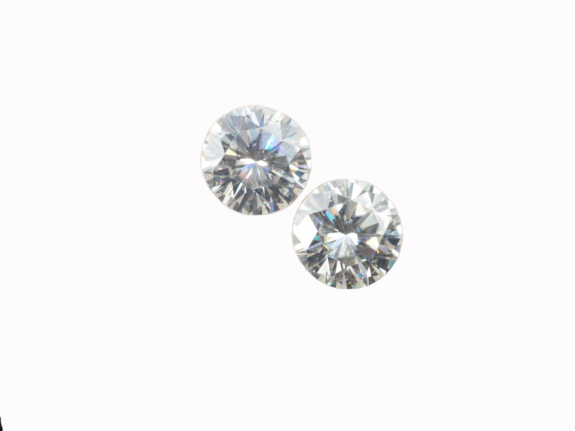 Moissanite Round Shape  7.8mm Matching Pair Approximately 2.87 Carat