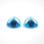 Blue Topaz Trillion Shape 9 x 5 mm Matching Pair Approximately 5.28 Carat