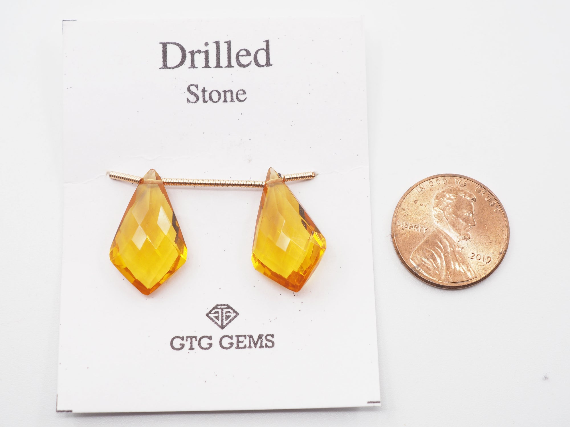Drilled Citrine Hydro 21x13mm Approximately 13 Carat