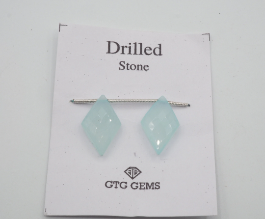 Drilled Chalcedony 20x12mm Approximately 10.5ct