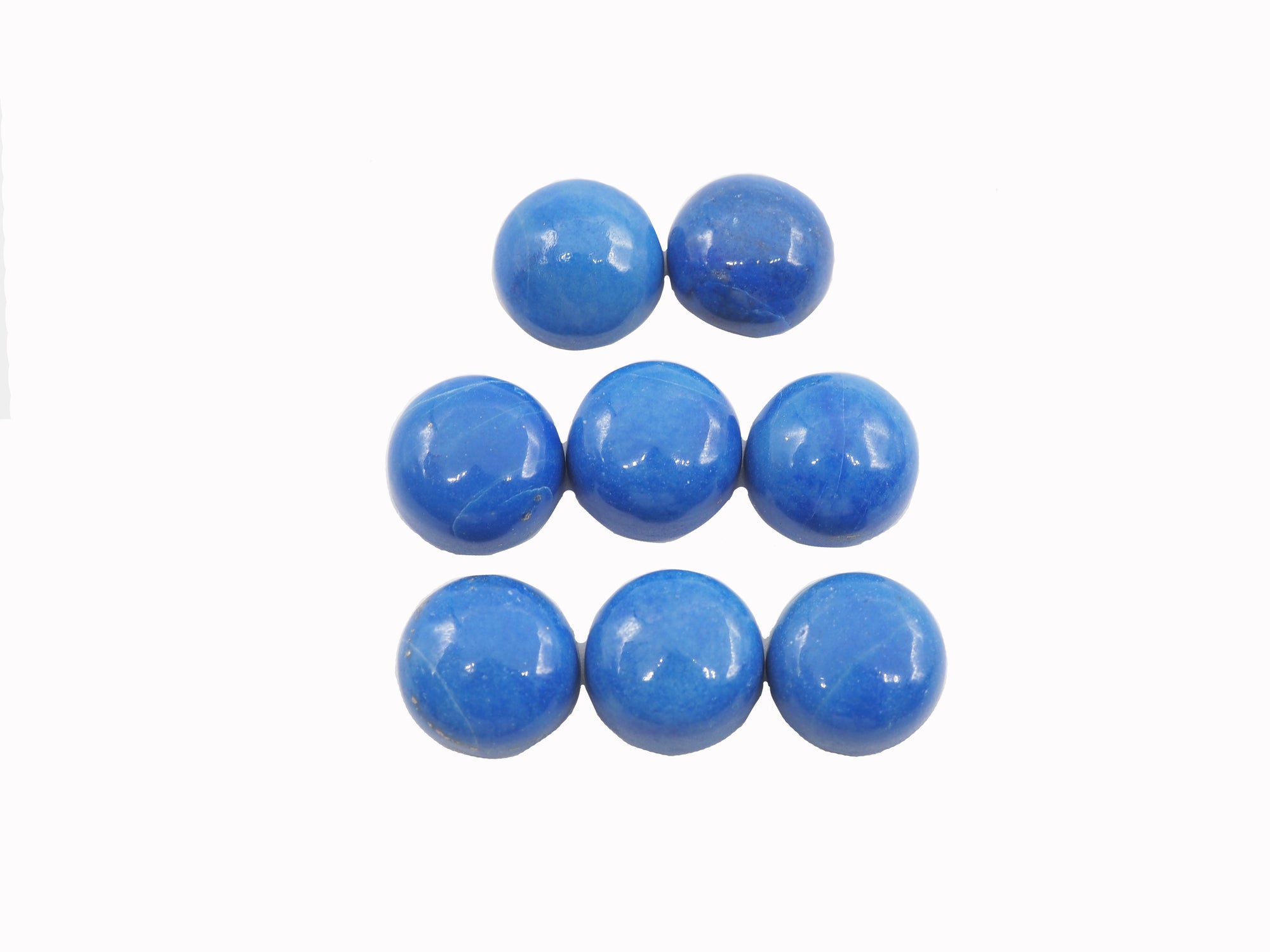Lapis Cabs Round 9 mm Approximately 26.60 Carat, 8 Pieces