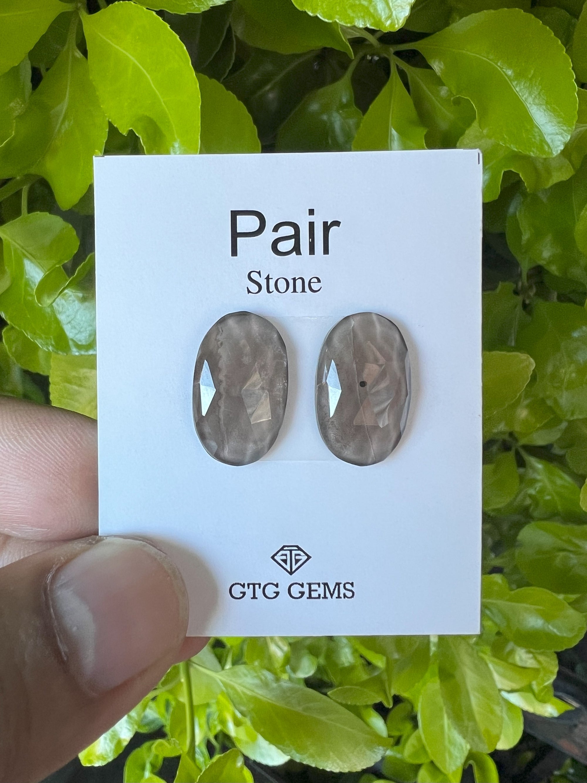 Rose cut Smoky Topaz  Matching Pair  Approximately 16 Carat