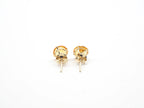 14K Yellow Gold Citrine Stud, Citrine Earring