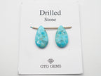 Drilled Blue Turquoise 19x11mm  Approximately 10.50 Carat