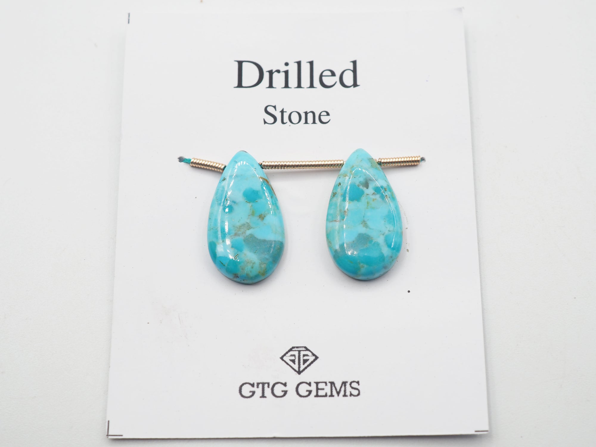 Drilled Blue Turquoise 19x11mm  Approximately 10.50 Carat