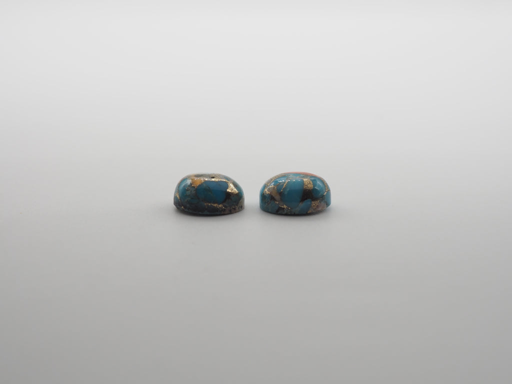 Oyster Copper Turquoise Cabochon Oval 10x8 mm Approximately 6.17 Carat (GTG-OT-30)