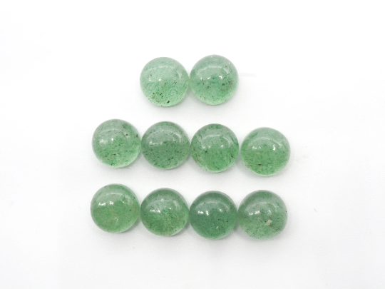 Green Aventurine Cabs 8mm Approximately 22.50 Carat