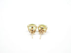 14K Yellow Gold Oval Peridot Stud, Peridot Stud/Earring