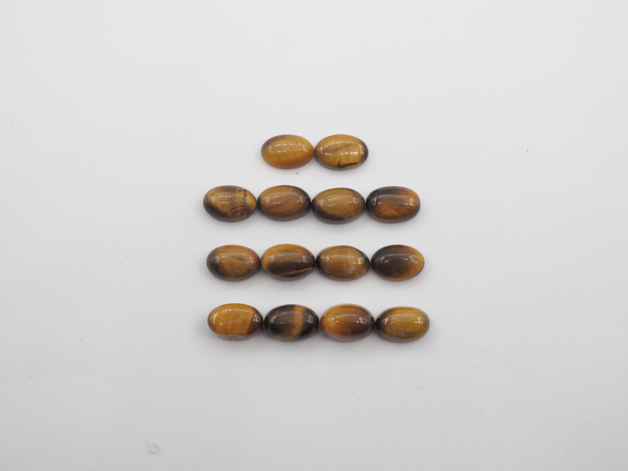 Tiger's  Eye Cabs 6x4mm Approximately 7 Carat , 14pcs