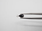 Black Onyx Silver Bezel 7x5 mm, Single Connector, Black Onyx Charm