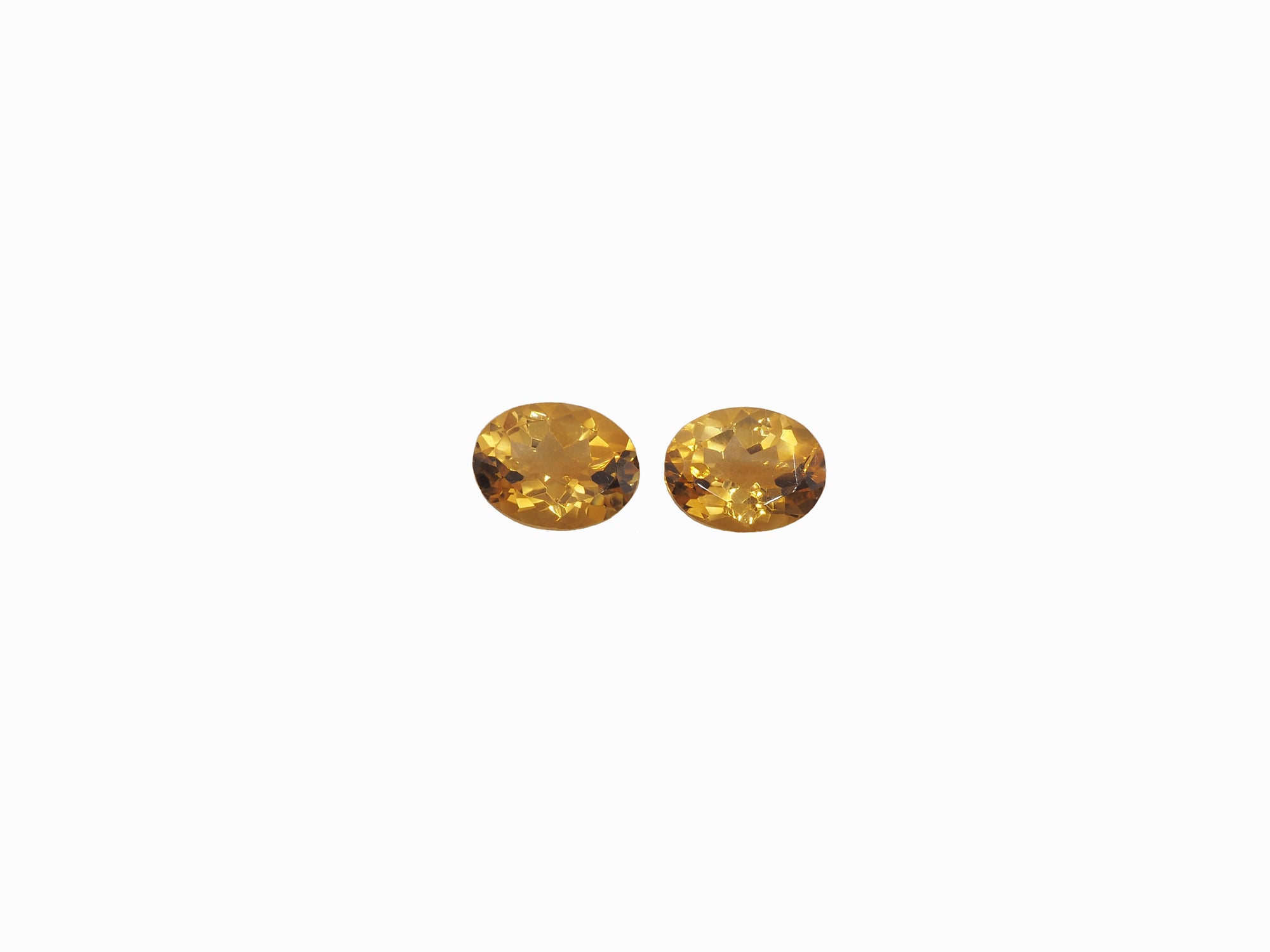 Citrine Oval matching pair 9x7mm Approximately 3.10 Carat