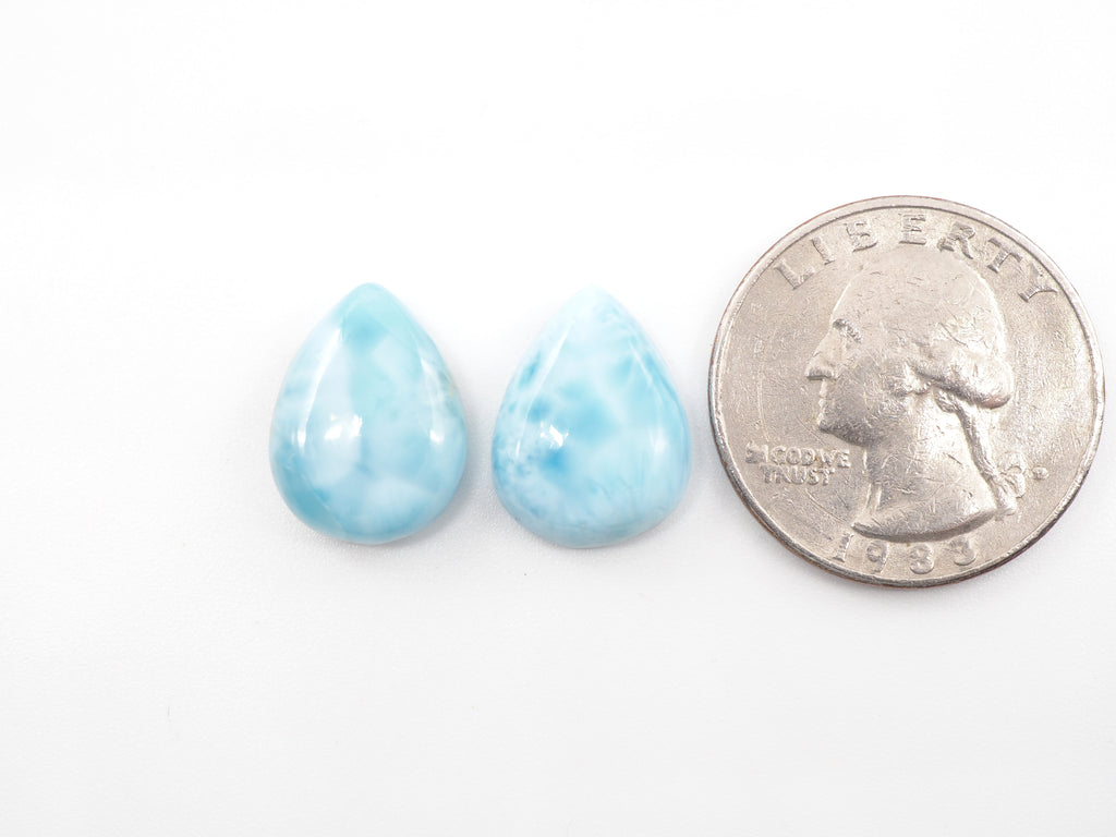 Larimar Almond Shape  Cabochon 16 x 12 mm Approximately 16.30 Carat