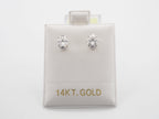 14K White Gold Moissanite Stud 7x5mm , Moissanite Earring