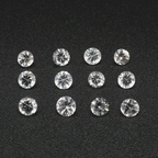White Sapphire Round Shape 2.6 mm Approximately 0.94 Carat