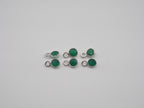 Green Onyx Silver Bezel 4 mm, Single Connector, Approximately 3.97 carat (GTG-SBO-13)