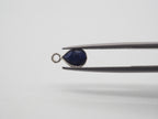 Lapis Silver Bezel 7x5mm , Single Connector, 925 Sterling Silver