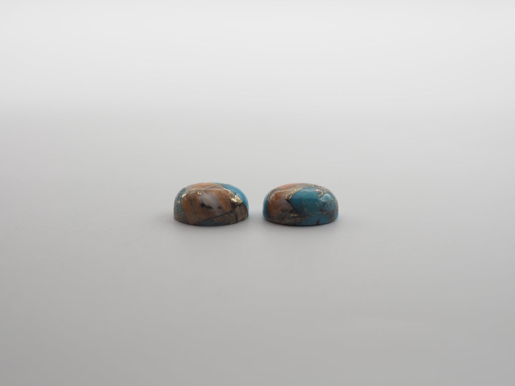 Oyster Copper Turquoise Cabochon Oval 10x8 mm Approximately 5.70 Carat (GTG-OT-27)