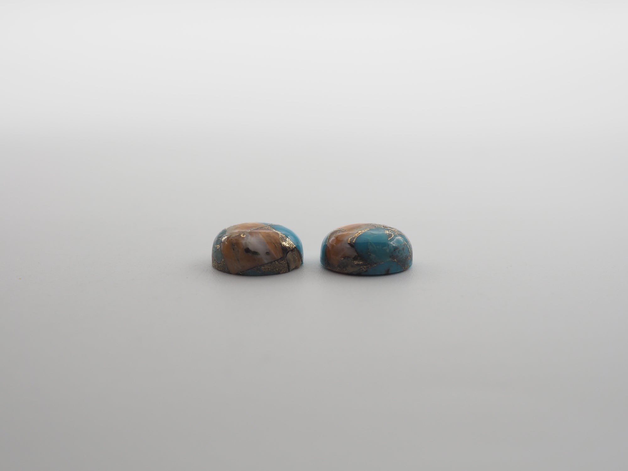Oyster Copper Turquoise Cabochon Oval 10x8 mm Approximately 5.70 Carat (GTG-OT-27)