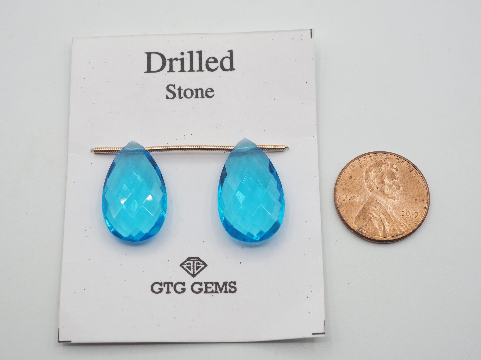 Hydro Drilled Faceted Blue Topaz  Approximately 19 Carat