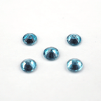 Blue Zircon Round Shape 3.4mm  Approximately 1.25 Carat, 5 Pieces (GTG-Z-60)