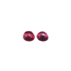 Ruby Oval Shape 4.5 x 3.8 x 2.4 mm & 4.6x 3.8 x 2.4 mm Matching Pair Approximately 0.78 Carat
