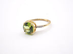 18K Yellow Gold Peridot with Diamond Ring ( BR 1659)