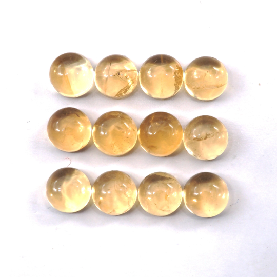 Citrine Cabs Round 5 mm Approximately 7.55 Carat