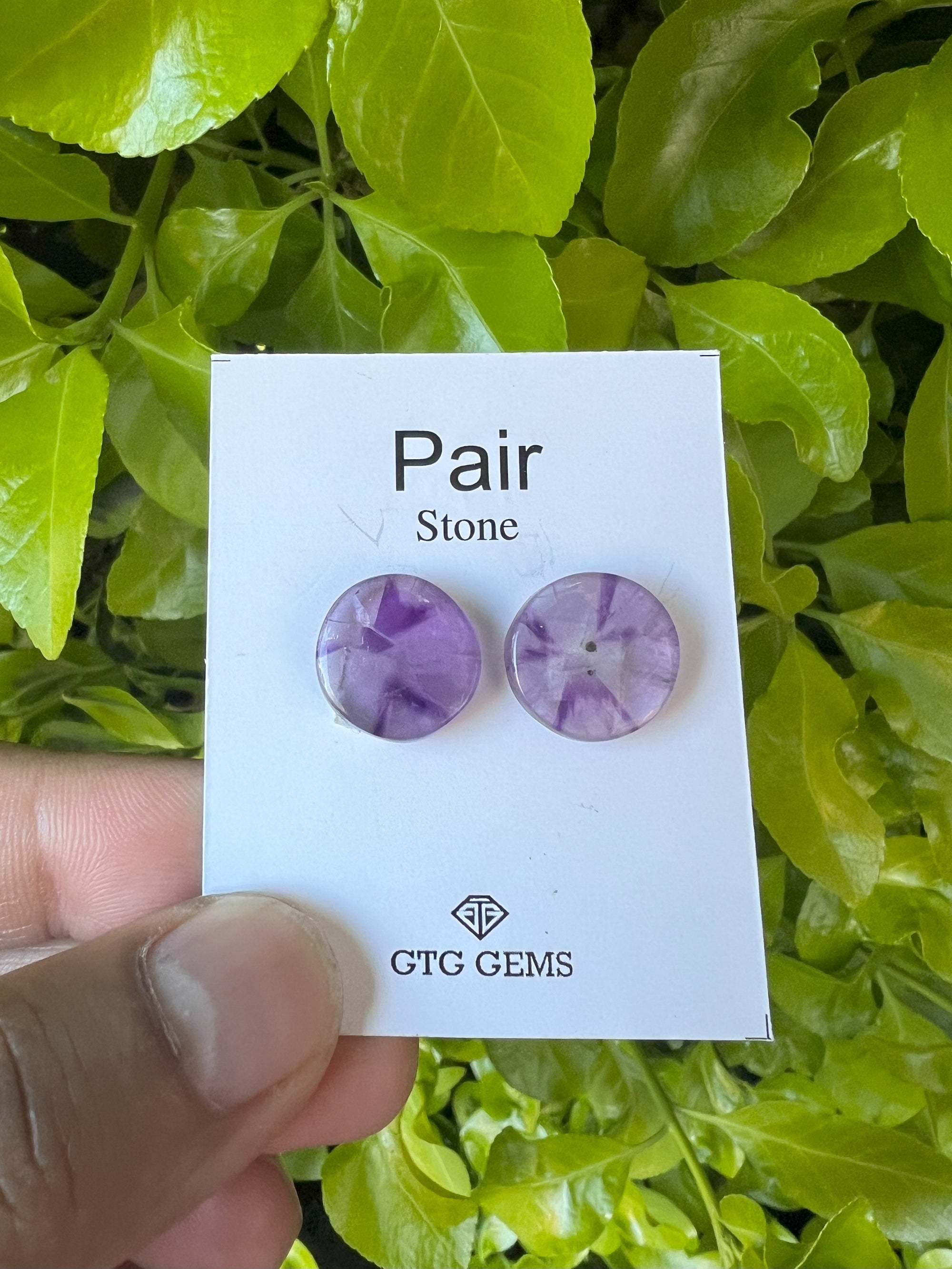Star Amethyst Matching Pair Cabochon Approximately 17.5 Carat