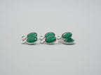 Green Onyx Silver Bezel 7x5 mm, Single Connector, Approximately 8.06 carat (GTG-SBO-3)