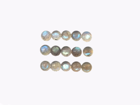 Labradorite Cabs Round 5mm Approximately 9.50 Carat, 15 Pieces