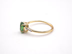 18K Yellow Gold Tsavorite Garnet with diamond  Ring