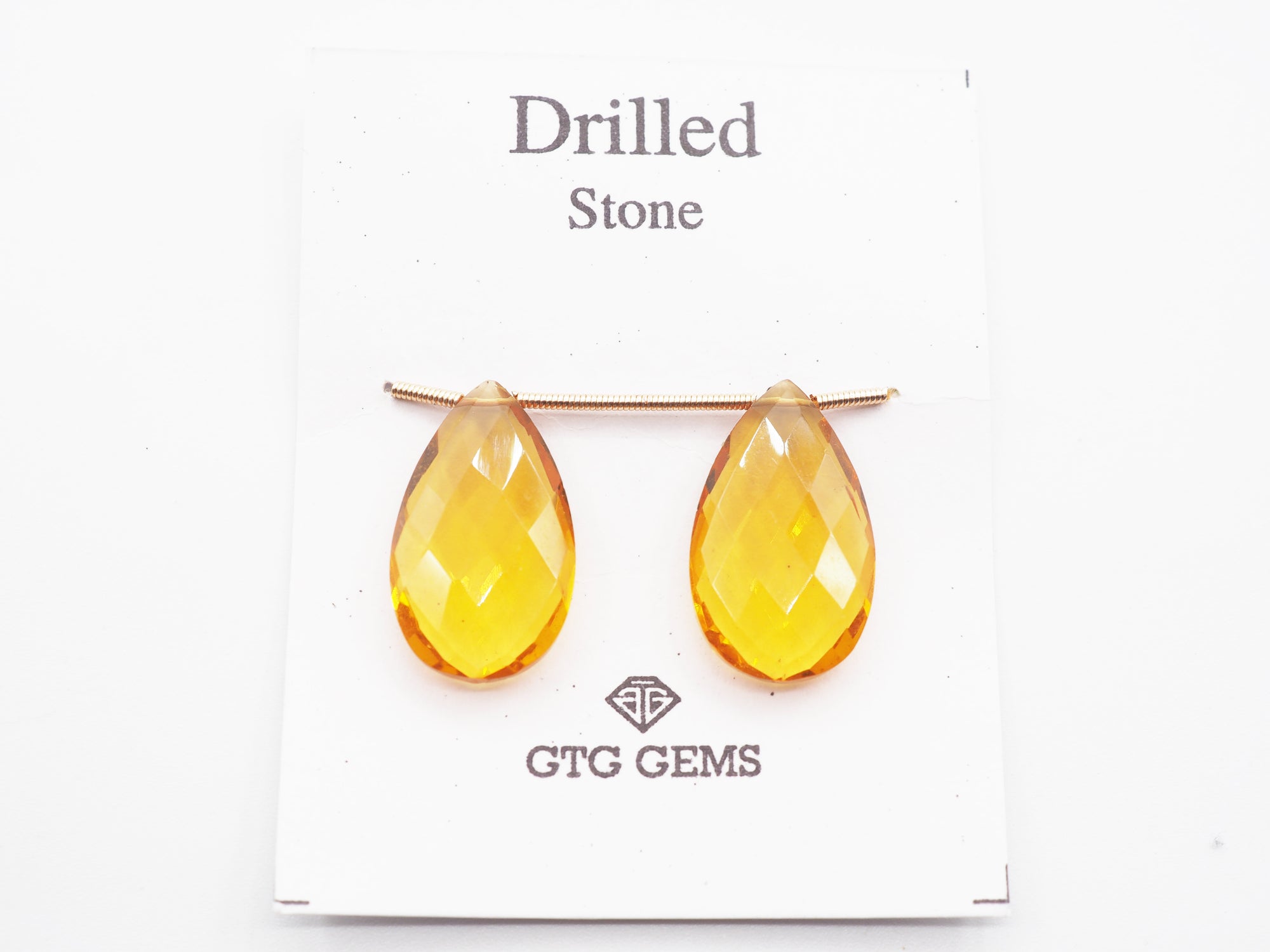Drilled Citrine Hydro 22x13mm Approximately 21 Carat