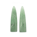 Natural Jade Drilled  Cabochon Fancy Shape 38x10mm | Side Drilled | Smooth Jade