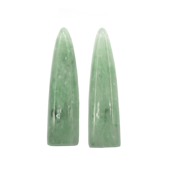 Natural Jade Drilled  Cabochon Fancy Shape 38x10mm | Side Drilled | Smooth Jade