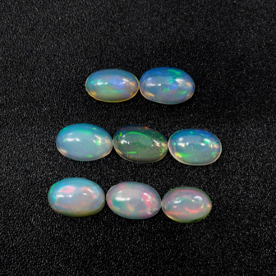 Ethiopian Opal Cabs Oval  6x4 mm  Approximately 2.30 Carat
