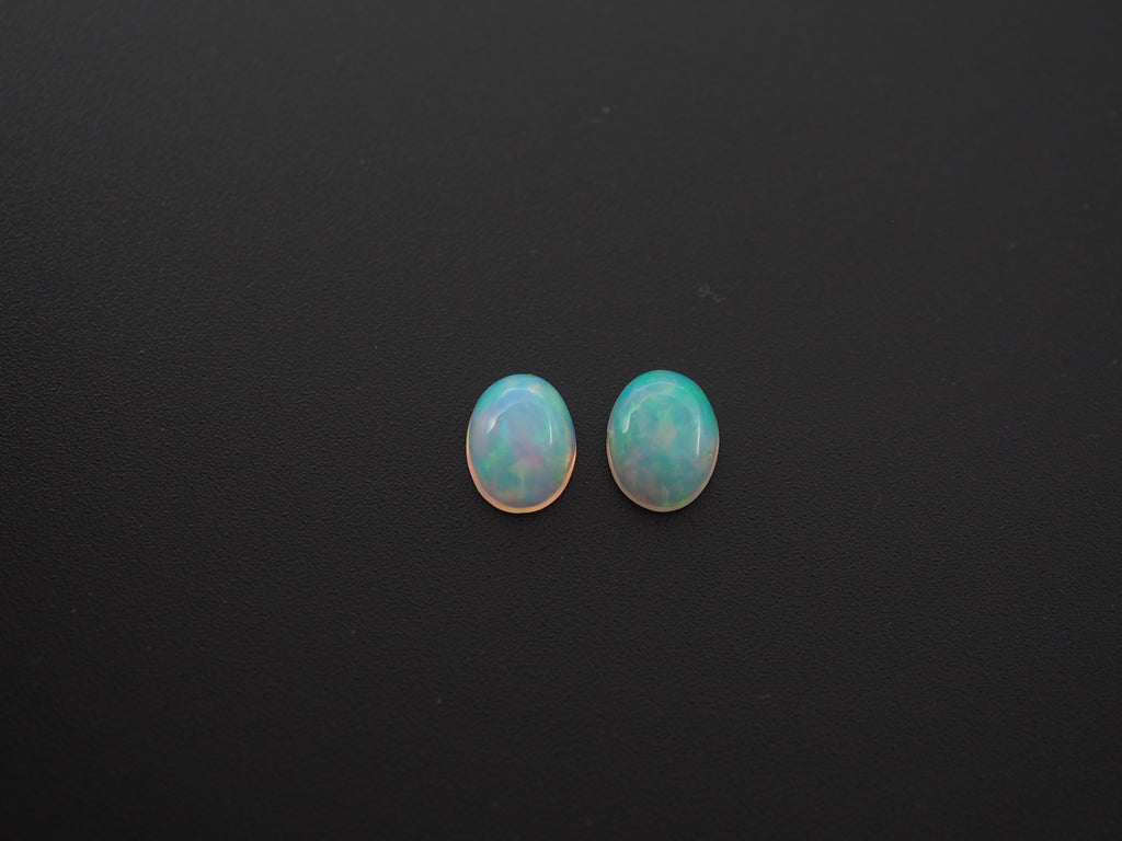 Ethiopian Opal Oval Shape 8x6 mm  Approximately 1.48 Carat , 2 Pieces (GTG-OP-168)