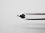 Black Onyx Silver Bezel 7x5 mm, Single Connector, Black Onyx Charm