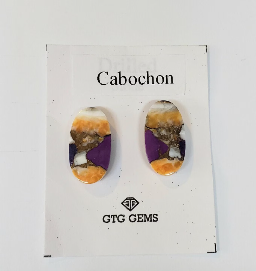 Oyster Turquoise Oval Matching Pair Cabs 21x10mm